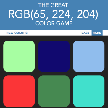 RGB Color Game 